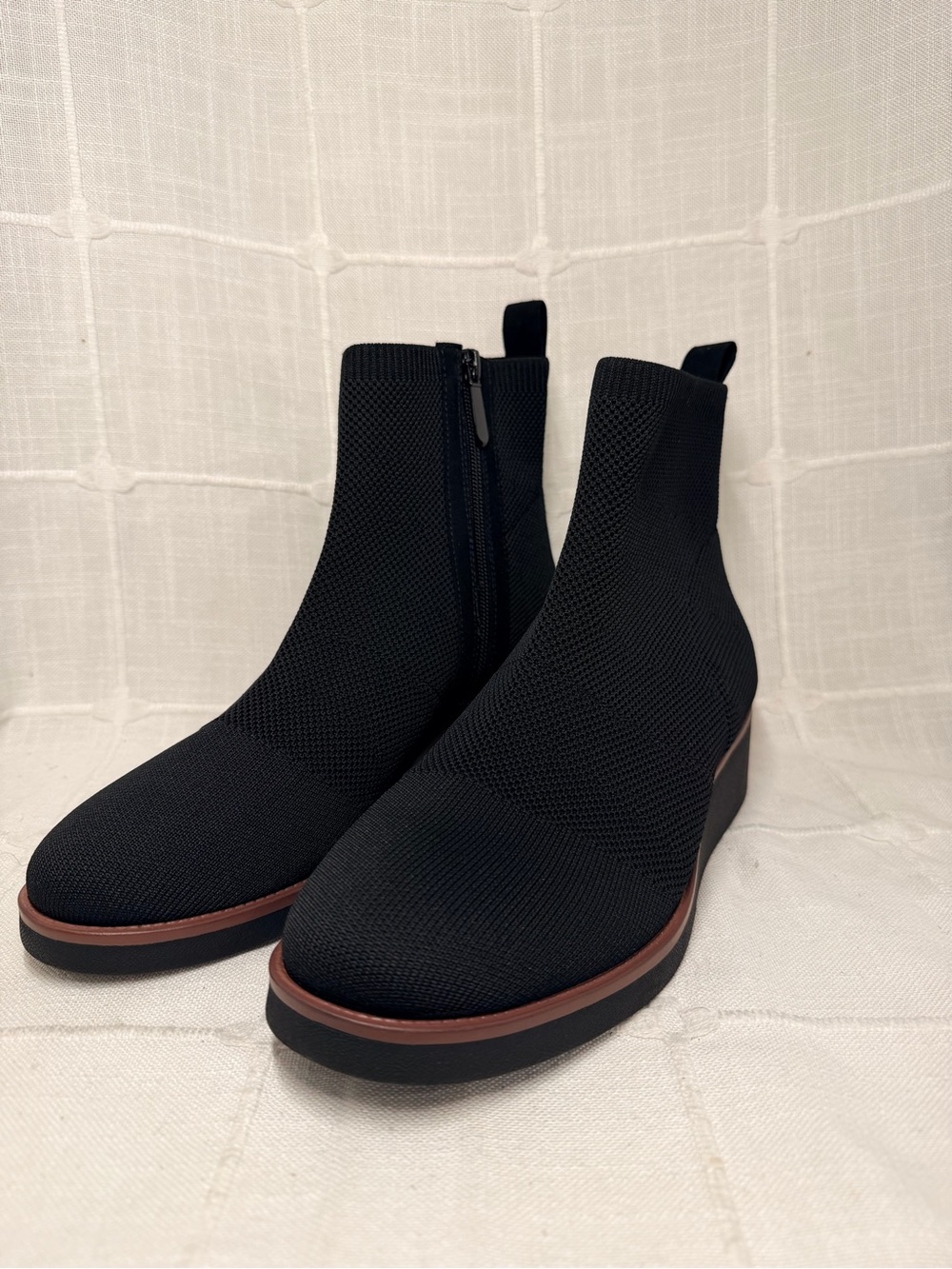 NWT Style & Co Cooper Black Wedge Ankle Boots 8.5M